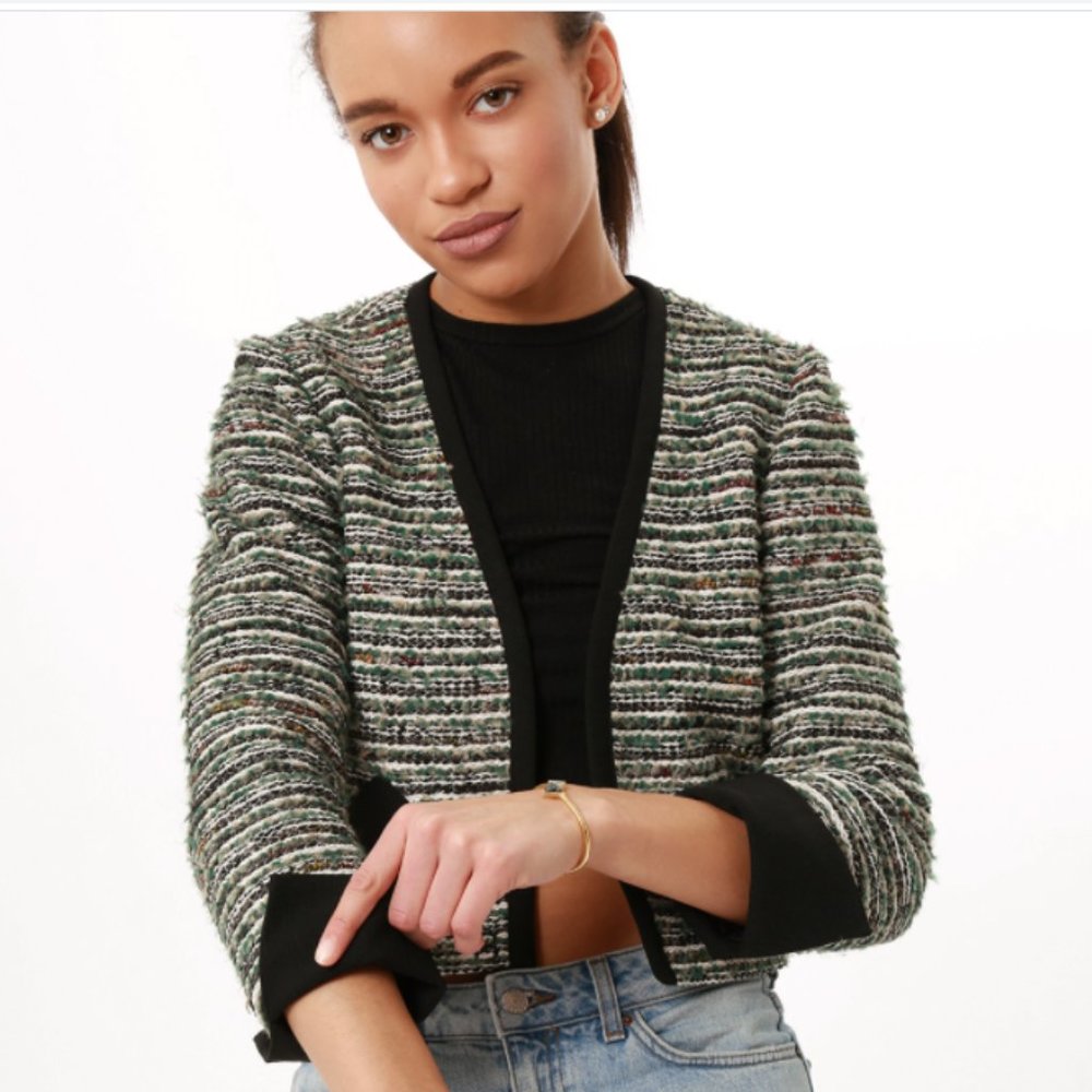 Eleven Bexley Crop Tweed Blazer size XS NWT